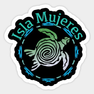 Isla Mujeres Tribal Turtle Sticker